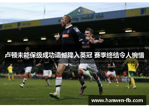 卢顿未能保级成功遗憾降入英冠 赛季终结令人惋惜